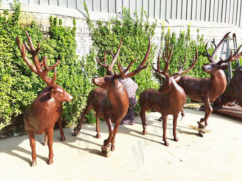 lifesize bronze reindeer
