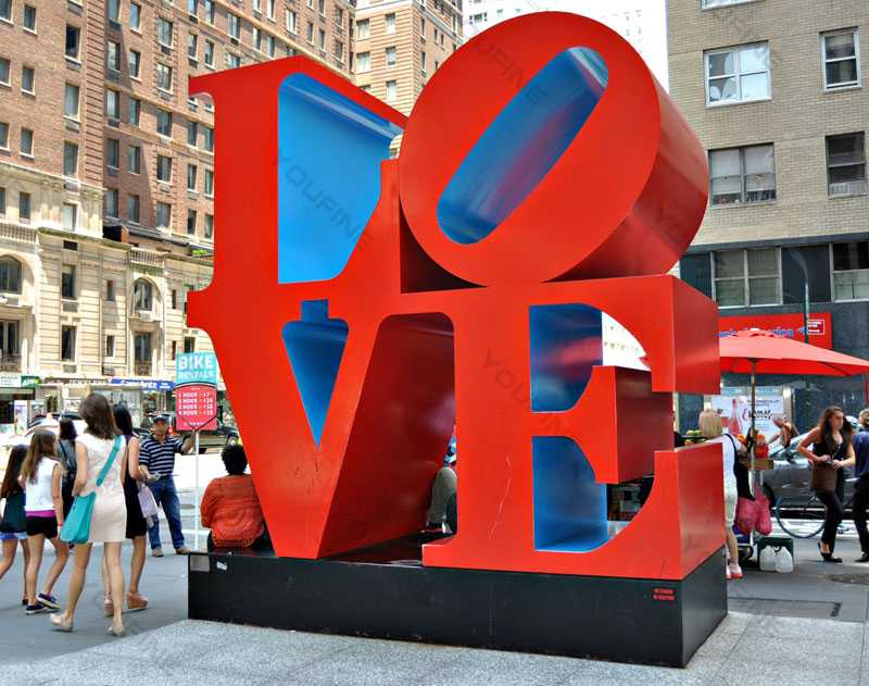 metal art love sculpture font design for sale