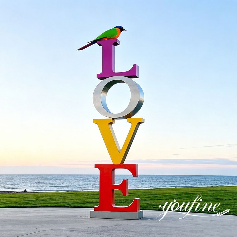 Metal Art Love Word Sculpture for Sale–CSS-42
