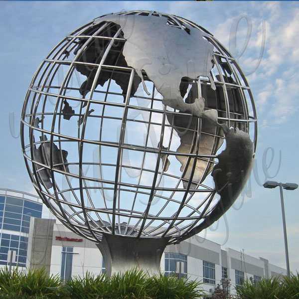 mirror polished giant globe sculpture for sale