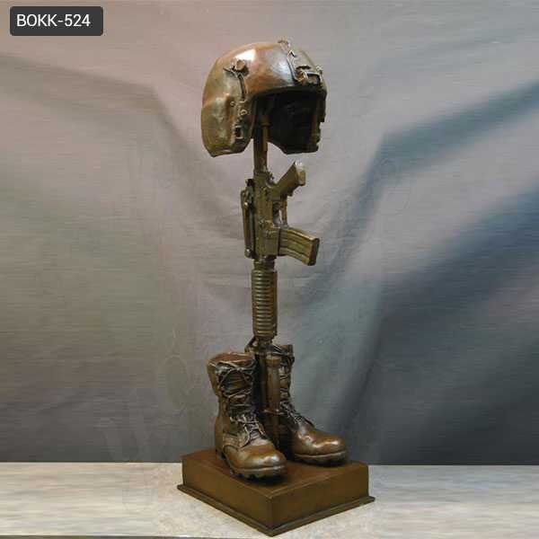 bronze Fallen Soldier cross Statues