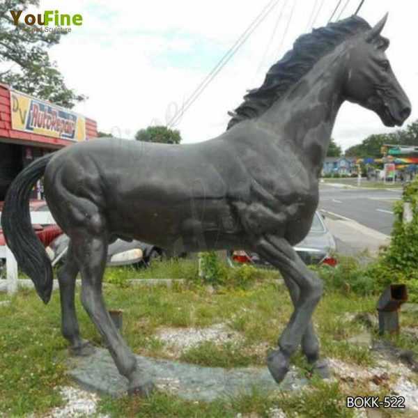 Antique Bronze Horse Garden Ornament Life Size Bronze Horse Statue Design