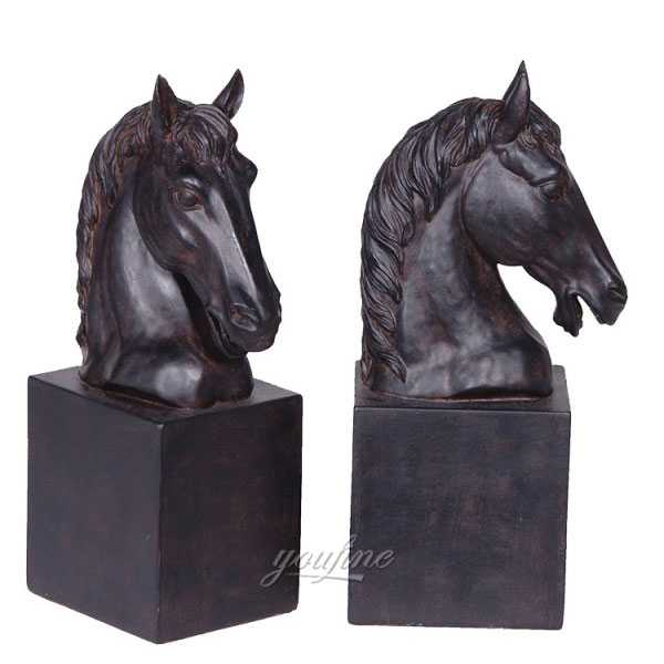 Vintage bronze horse head bust statues designs BOKK-585