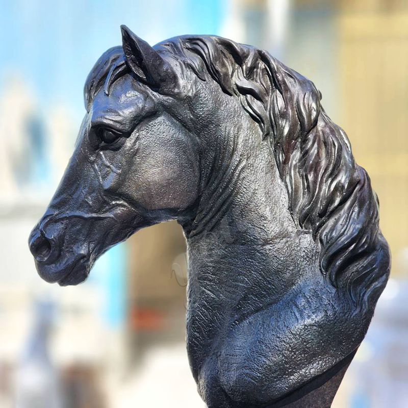 Bronze Horse Head Statue art