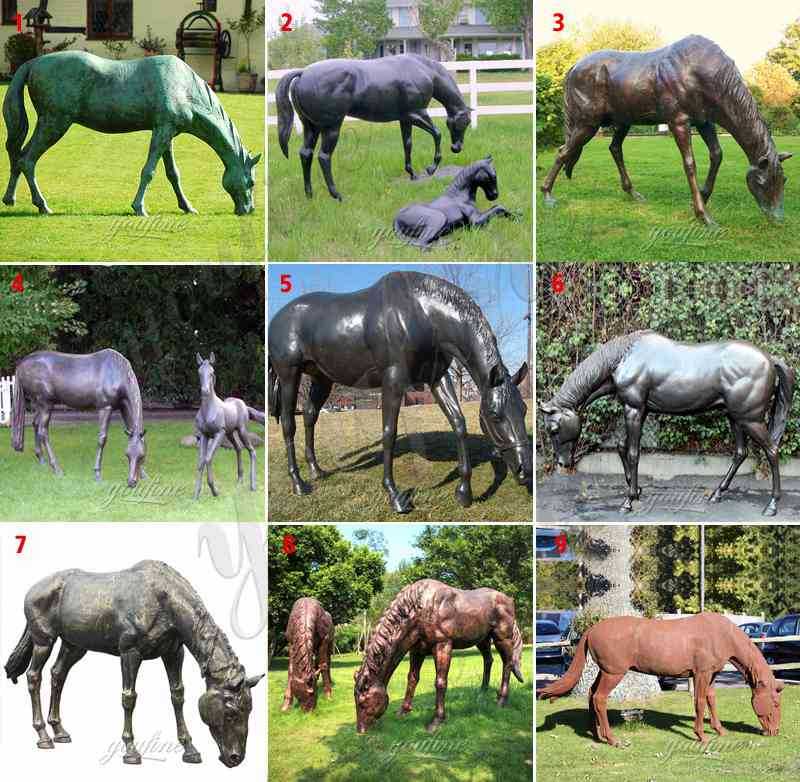 Bronze Mare and Foal Statues for Sale