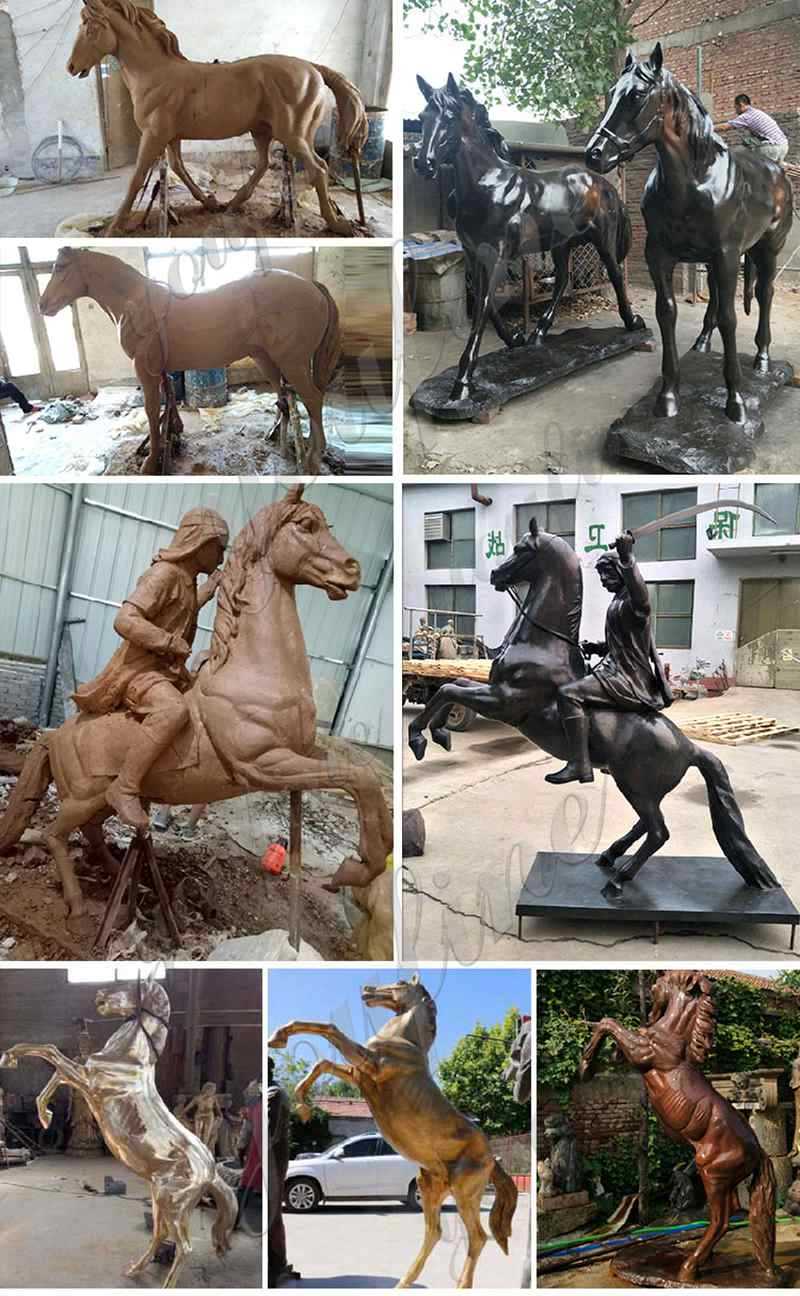 Bronze Mare with Foal Sculpture