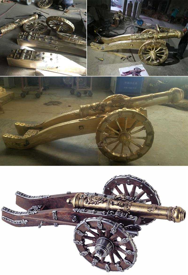 Bronze casting cannon made for Europe client details