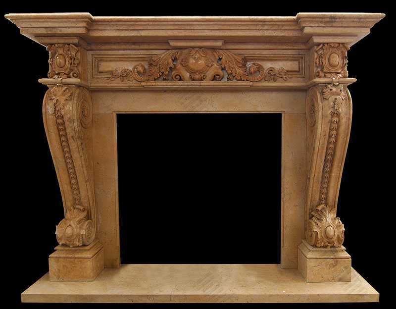 Elegant French Style Marble Fireplace Outdoor Marble Mantelpiece Design for Sale