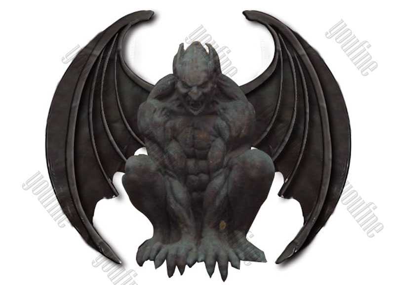 Famous Winged Large Antique Garden Bronze Gargoyles Statue Design for