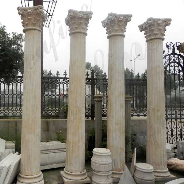 Large Antique Greek Architecture Columns Corinthian Order Column Supplier Round Fluted Pillar Designs for Residential Buildings Design for Sale MOKK-161