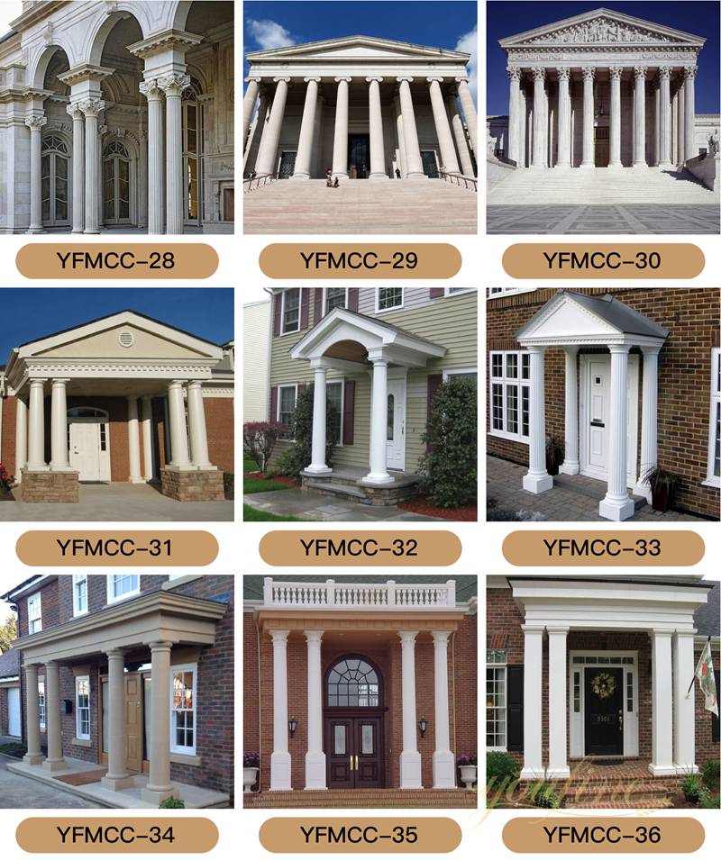 Large Round Pillar Designs for Residential Buildings Cheap Antique Greek Spiral Column Suppliers