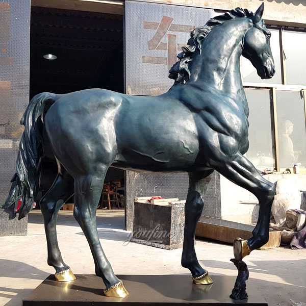 Life Size Arabian Bronze Horse Statue Hot Cast Bronze Standing Horse Art Sculpture Design for Sale BOKK-76
