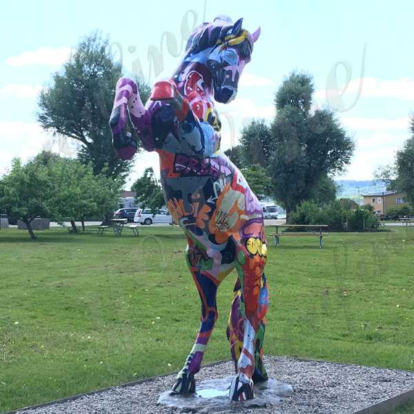 Life Size Bronze Rearing Horse Statue Be Painted by Our Customer Design Custom Horse Statue for Garden Lawn Ornament Decor for Sale BOKK-591