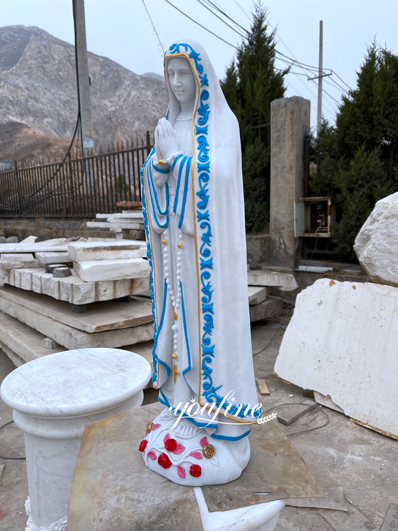 Marble Virgin Mary Statue