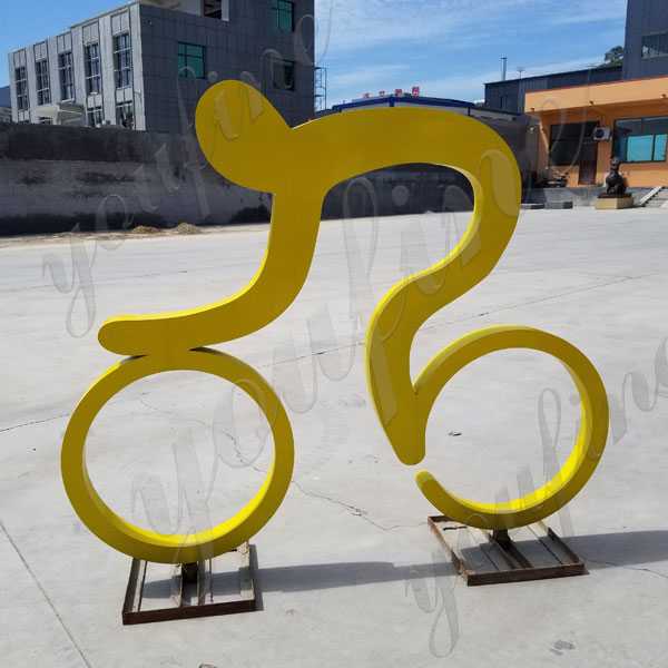 Modern Outdoor Metal Street Art Bicycle Sculpture Art Design in Stainless Steel for Garden Decoration for Sale--CSS-65