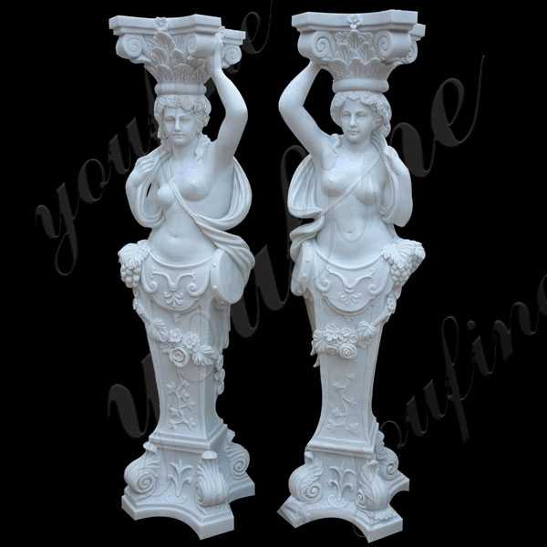 Modern Statue Column Supplier Greek Caryatid Modern Pillar Designs for Front Porch Support for Sale MOKK-155