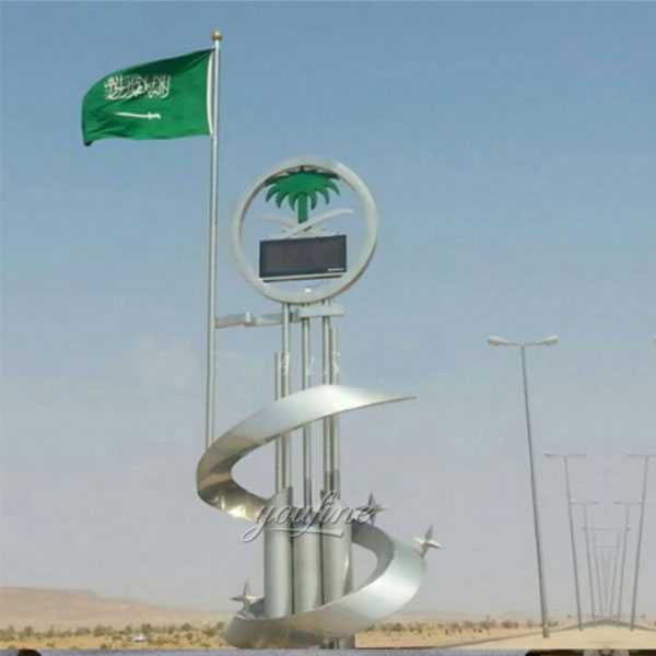 The series of Saudi Arabia giant metal art sculpture stainless steel designs for sale