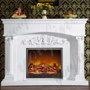 Victorian Marble Fireplace Surround Cusotm Made Cheap White Marble Surround Modern Marble Fireplace Mantel Designs for Sale--MOKK-137
