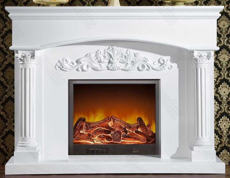 White Marble Surround Modern Marble Fireplace Mantel Designs for Sale