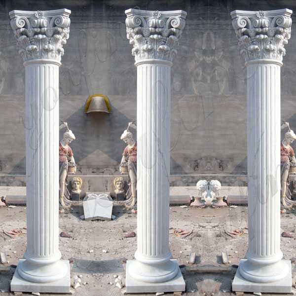 White marble greek column corinthian order round fluted wedding columns for sale craigslist ceremony decoration design MOKK-149