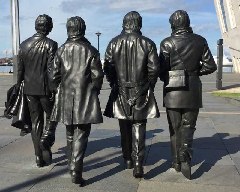 World famous Beatles statue in liverpool life size bronze statue replica design for decor for sale