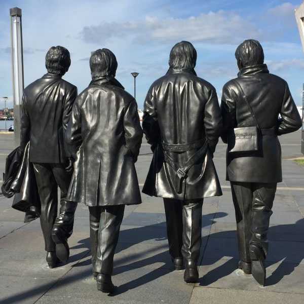 World famous singer team Beatles statue in liverpool life size bronze statue replica design for sale