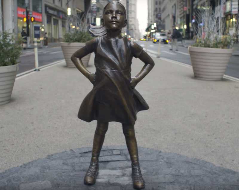 antique bronze fearless girl statue replica for sale
