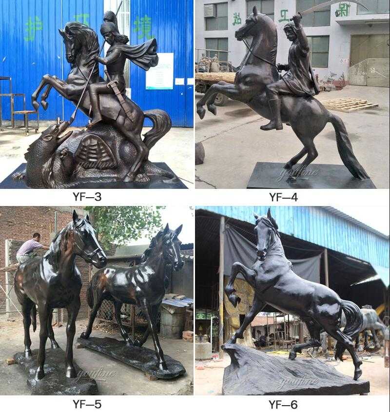 antique bronze life size horse statues for sale for home decor