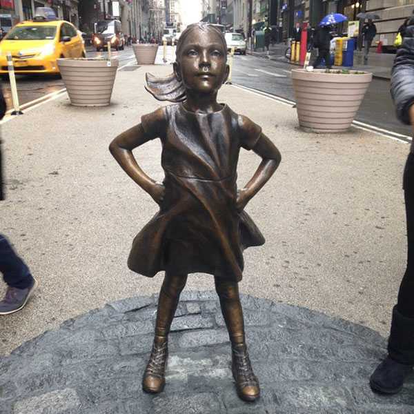 antique bronze fearless girl statue replica for sale