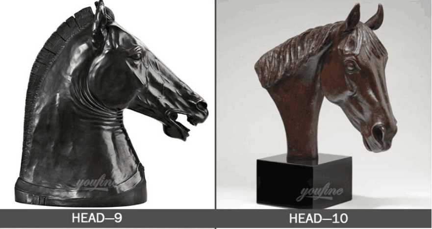 bronze horse bust sculpture artist designs