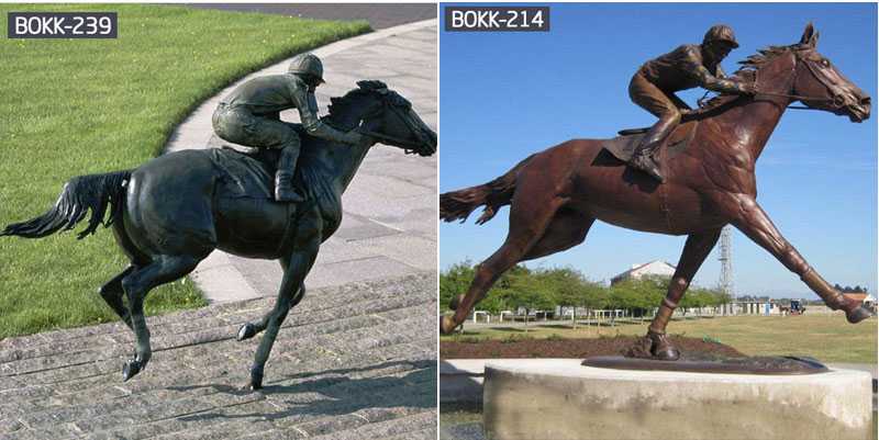 bronze horse racing statue for sale