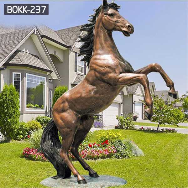 bronze rearing horse statue for sale BOKK-237