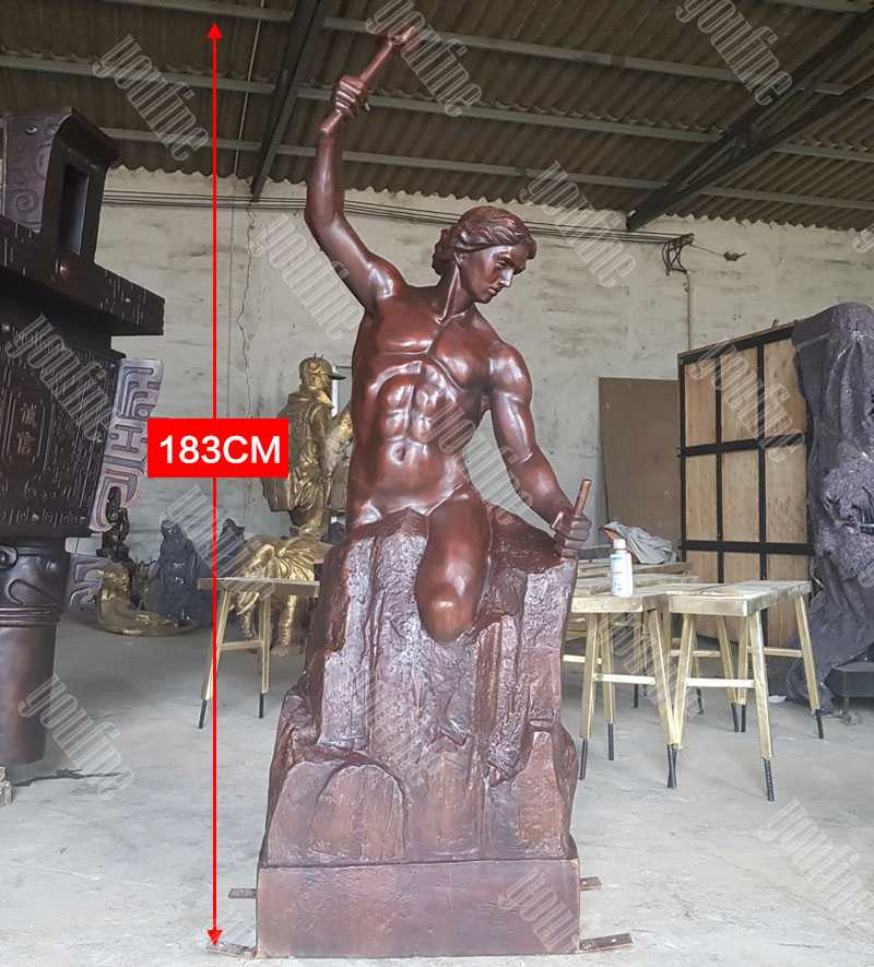 bronze self made man statue replica famous casting figure statue for sale BOKK-592