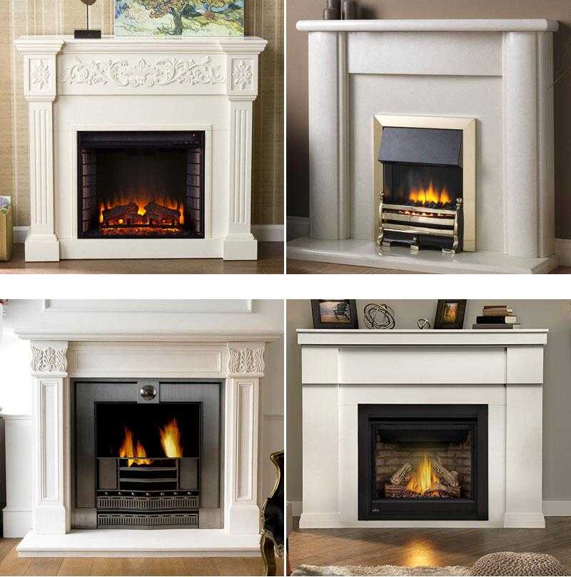 White Marble Surround Modern Marble Fireplace Mantel Designs for Sale