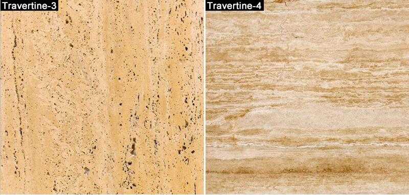 different color of travertine