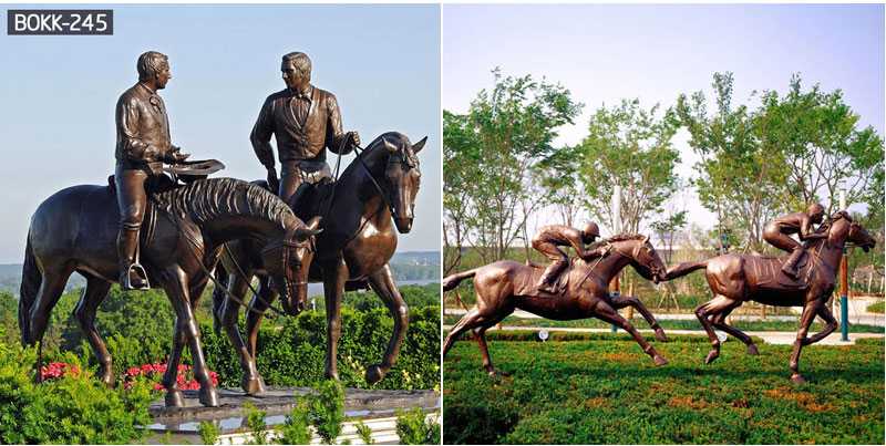 horse riding statue for sale