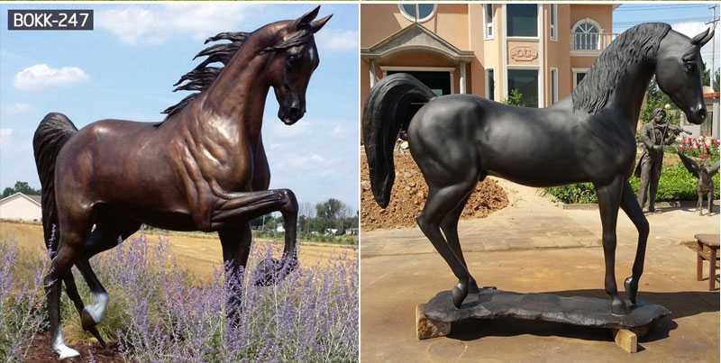 large arabian horse garden statue