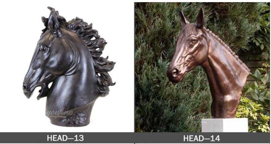 large bronze horse head sculpture outdoor ornaments