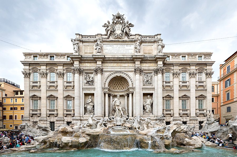 large marble Trevi Fountain