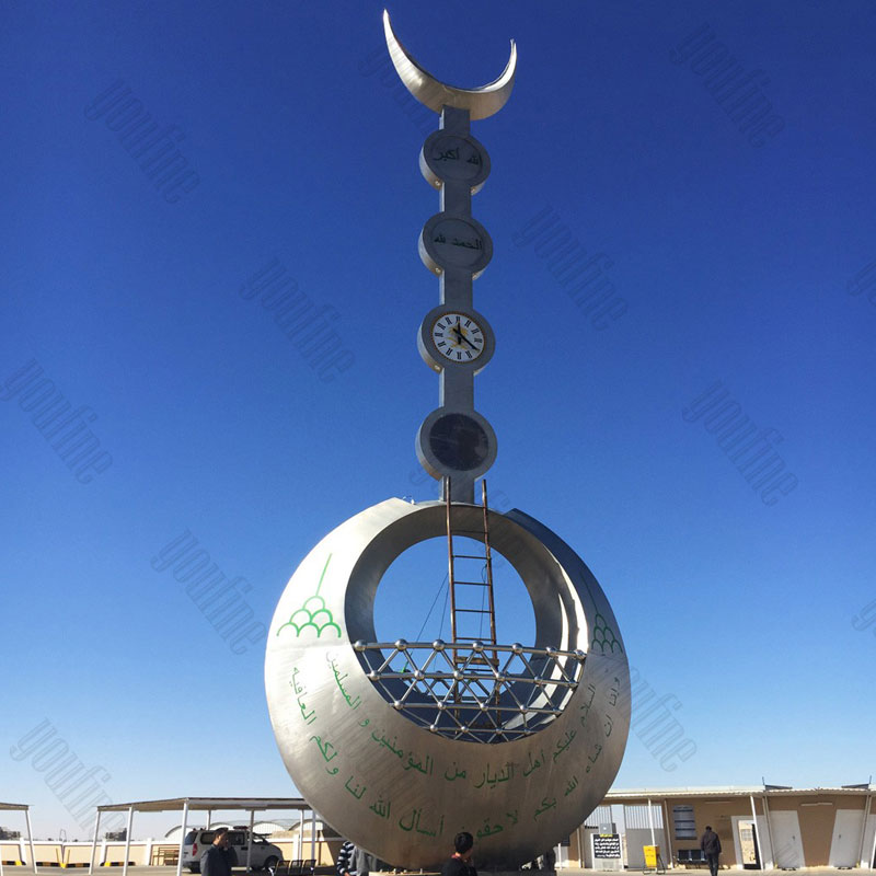 modern city stainless steel sculpture