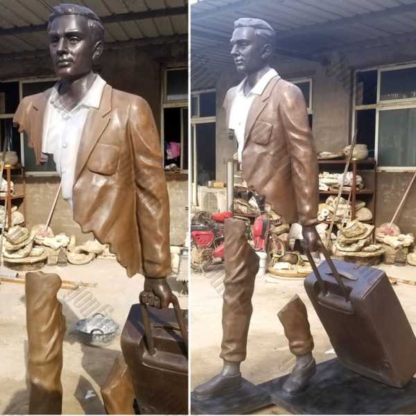 life size famous bronze bruno catalano travellers replica design for sale