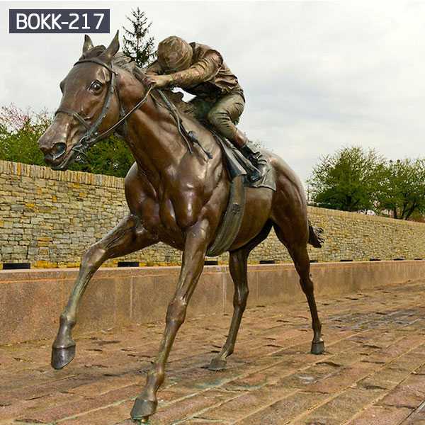 life size horse racing statue for sale BOKK-217