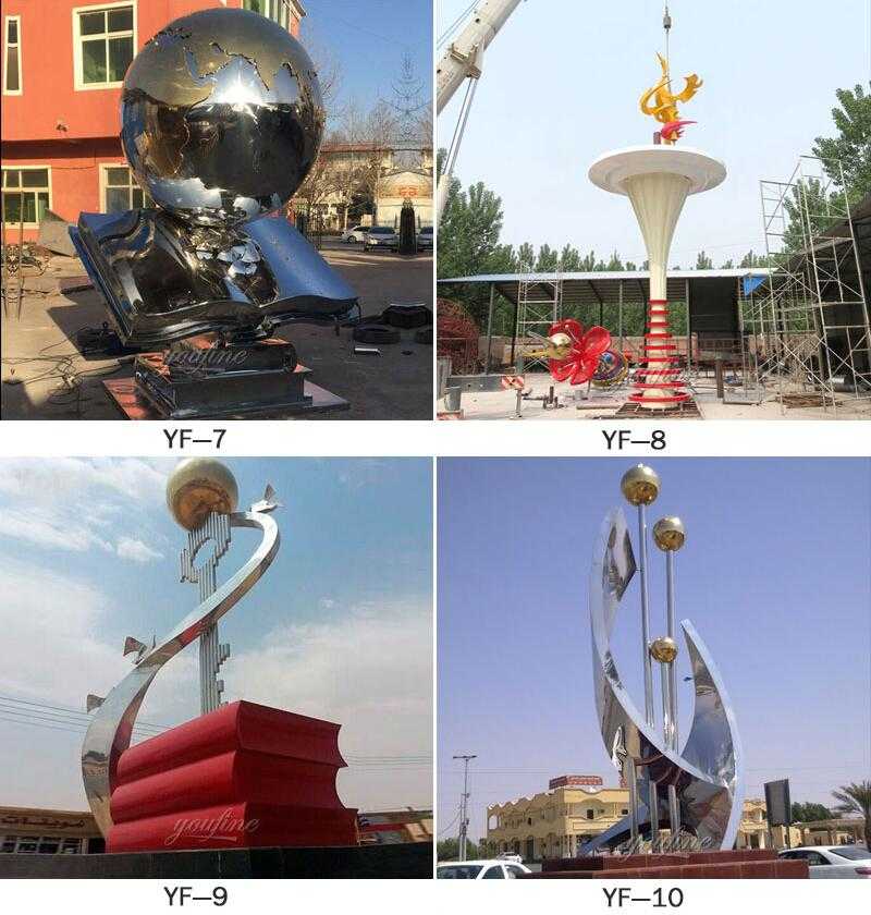 modern metal sculpture UAE