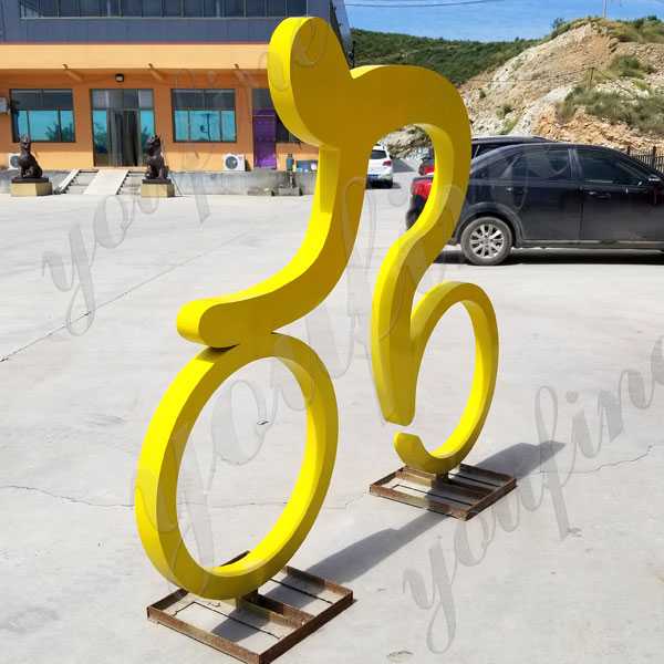 Modern Outdoor Metal Street Art Bicycle Sculpture Art Design in Stainless Steel for Garden Decoration for Sale--CSS-65