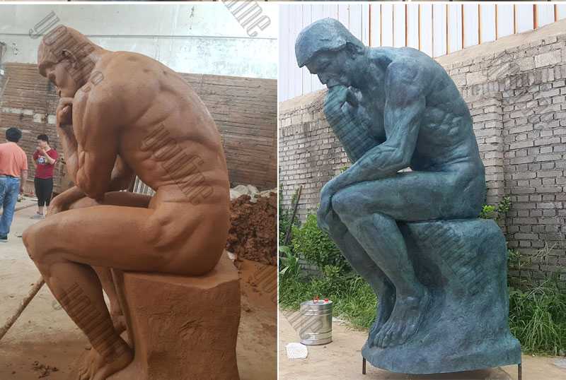 world famous bronze sculpture the thinker statue replica for sale