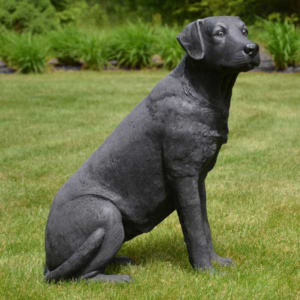 Custom Made Life Size Bronze Black Lab Statue Famous Dog Statues for Home for Sale BOKK-539