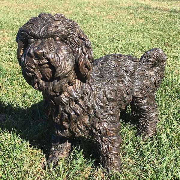 Custom Made Maltese Dog Garden Statue Antique Outdoor Bronze Dog Statues for Sale BOKK-550