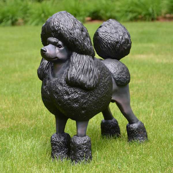 Custom Standard Bronze Poodle Garden Statues Life Size Standard Poodle Statue for Sale BOKK-551