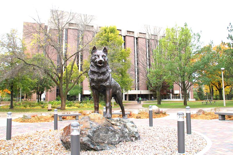Dog sculpture garden decor