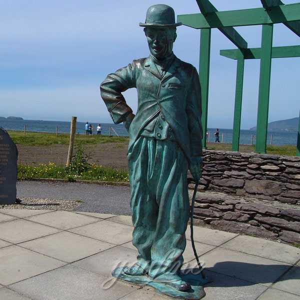 Famous Life Size Antique Bronze Charlie Chaplin Statue for Sale BOKK-595